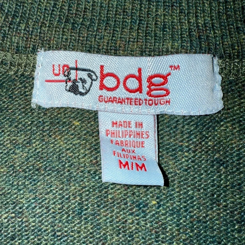 Urban Outfitters BDG Women’s Wool Blend 5 Button Henley Heathered Green Med - Picture 6 of 7